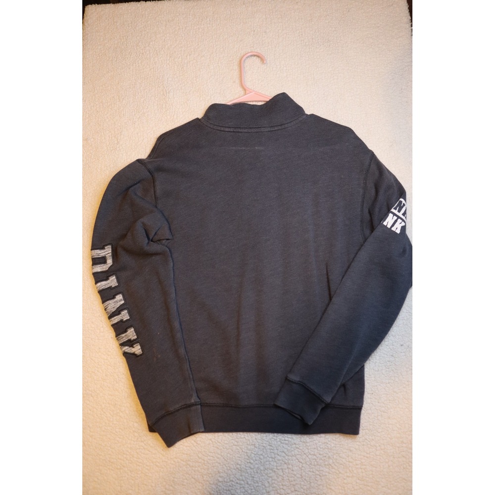 Victoria's Secret PINK Quarter Zip Pullover Sweatshirt Gray Logo XS - Picture 5 of 6